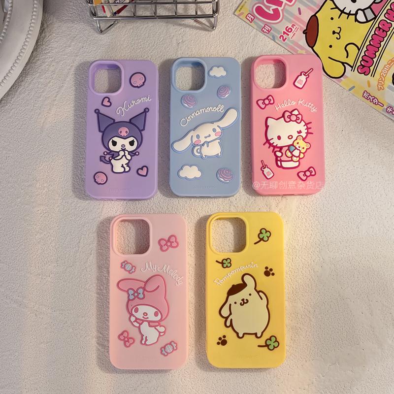 Sanrio series 3D three-dimensional silicone anti-fall mobile phone case