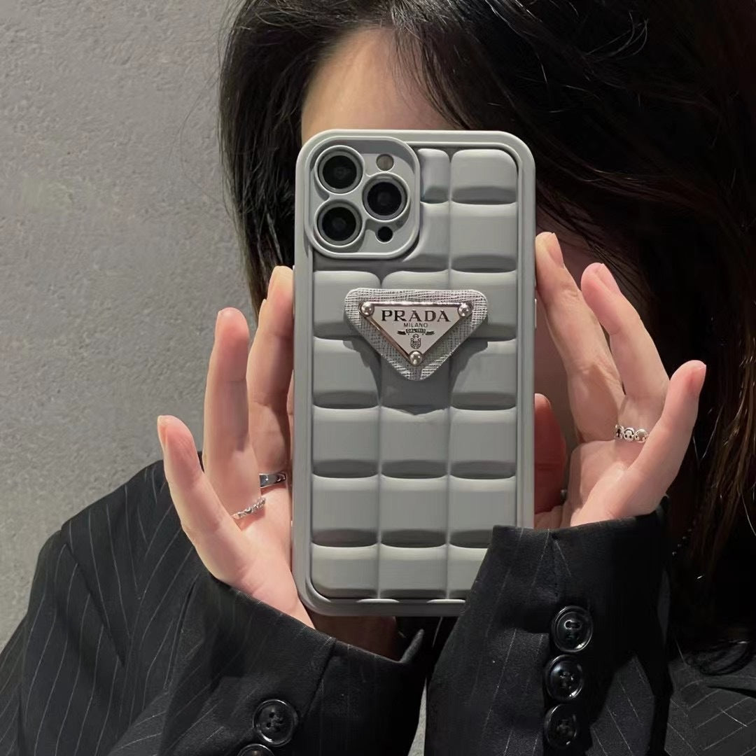 Grey prad iphone case