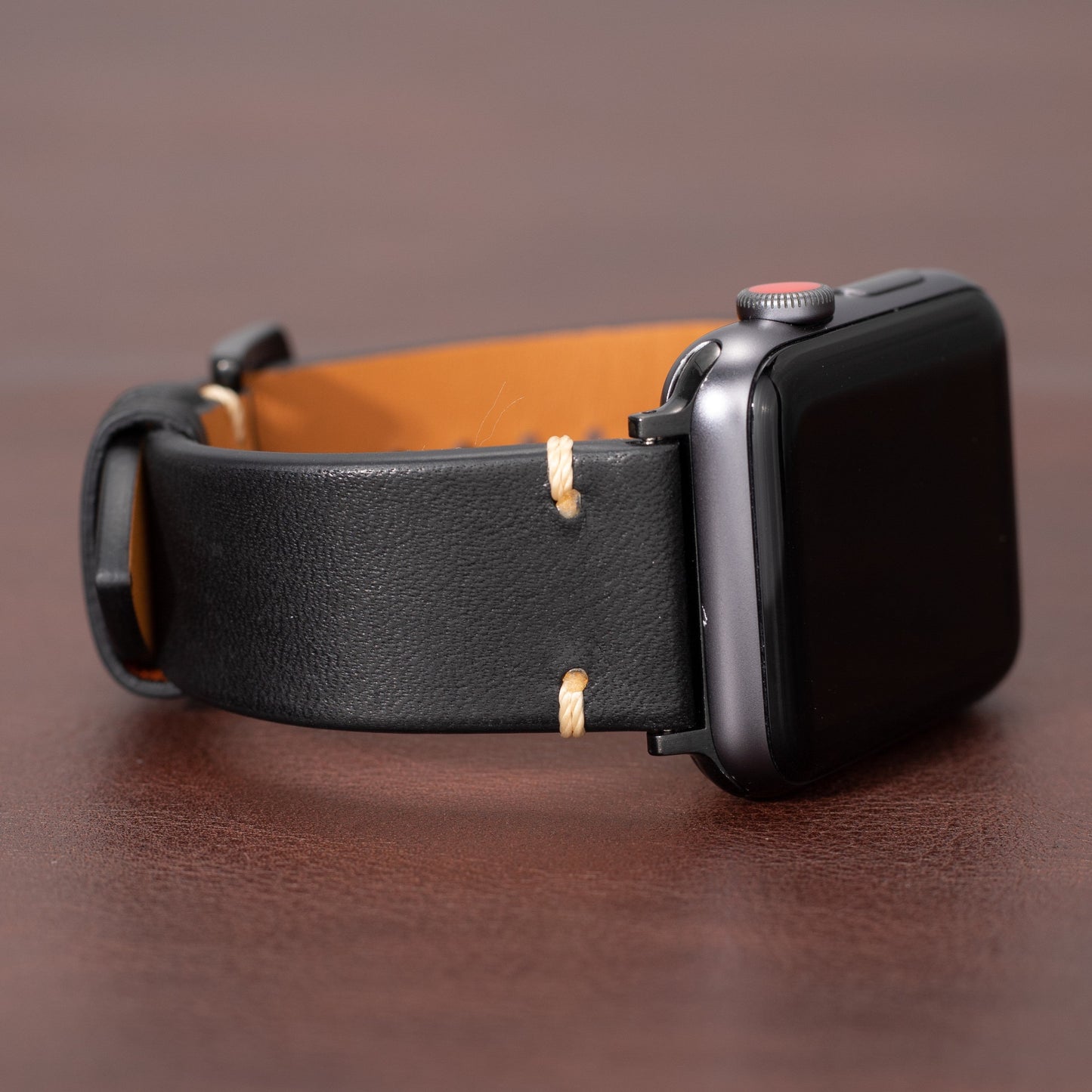 Premium Italian Leather  Apple Watch Band - Black