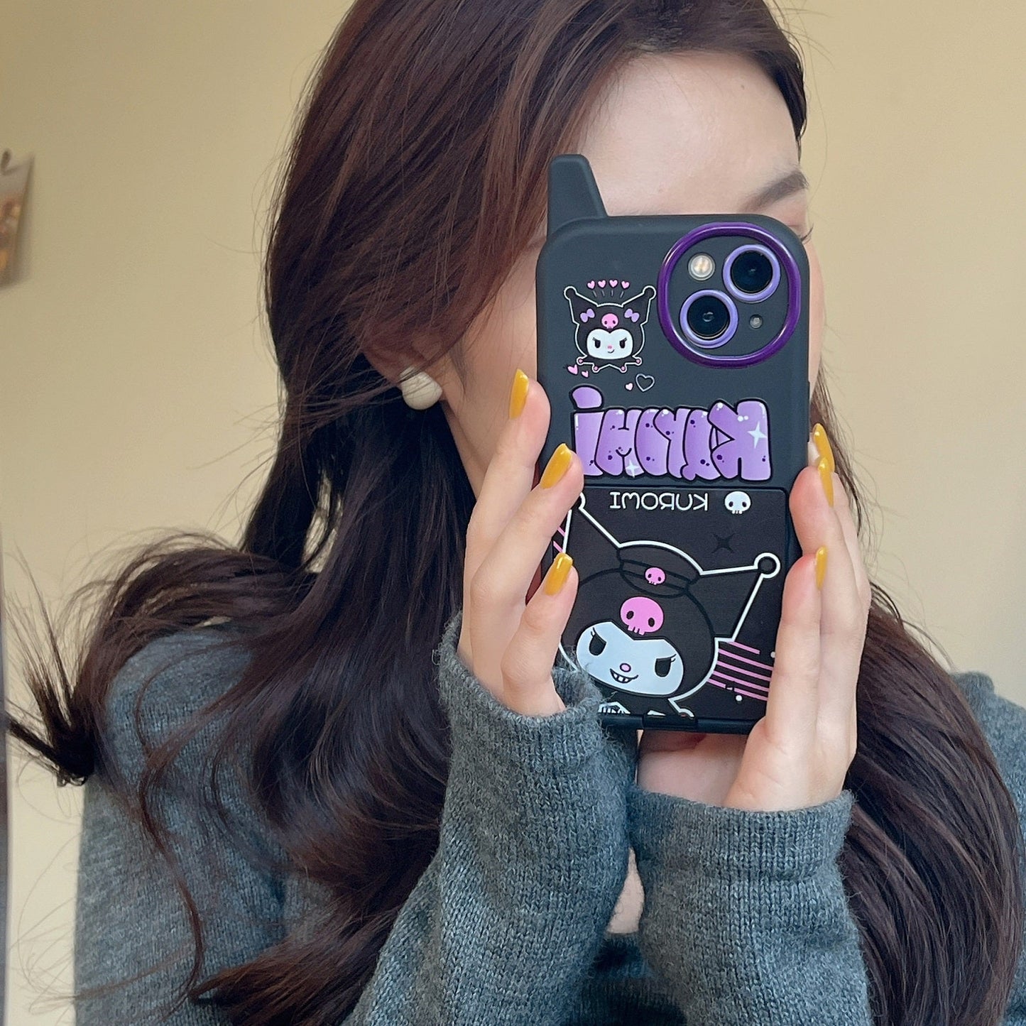 Serenityll™ Sanrio Flip Mirror Big Brother Shockproof Phone Case