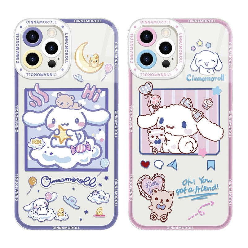 Cinnamon Kuromi Melədi Kirby Soft Silicone Case for iPhone 14 Pro Max 13 12 11 Pro Max Mini XR XS X 8 7 6 6S Plus SE 2020 Cover