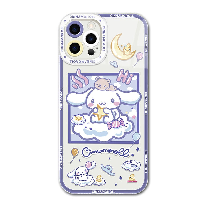 Cinnamon Kuromi Melədi Kirby Soft Silicone Case for iPhone 14 Pro Max 13 12 11 Pro Max Mini XR XS X 8 7 6 6S Plus SE 2020 Cover