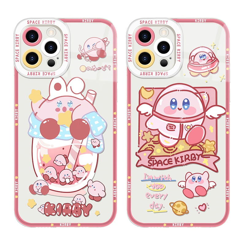 Cinnamon Kuromi Melədi Kirby Soft Silicone Case for iPhone 14 Pro Max 13 12 11 Pro Max Mini XR XS X 8 7 6 6S Plus SE 2020 Cover