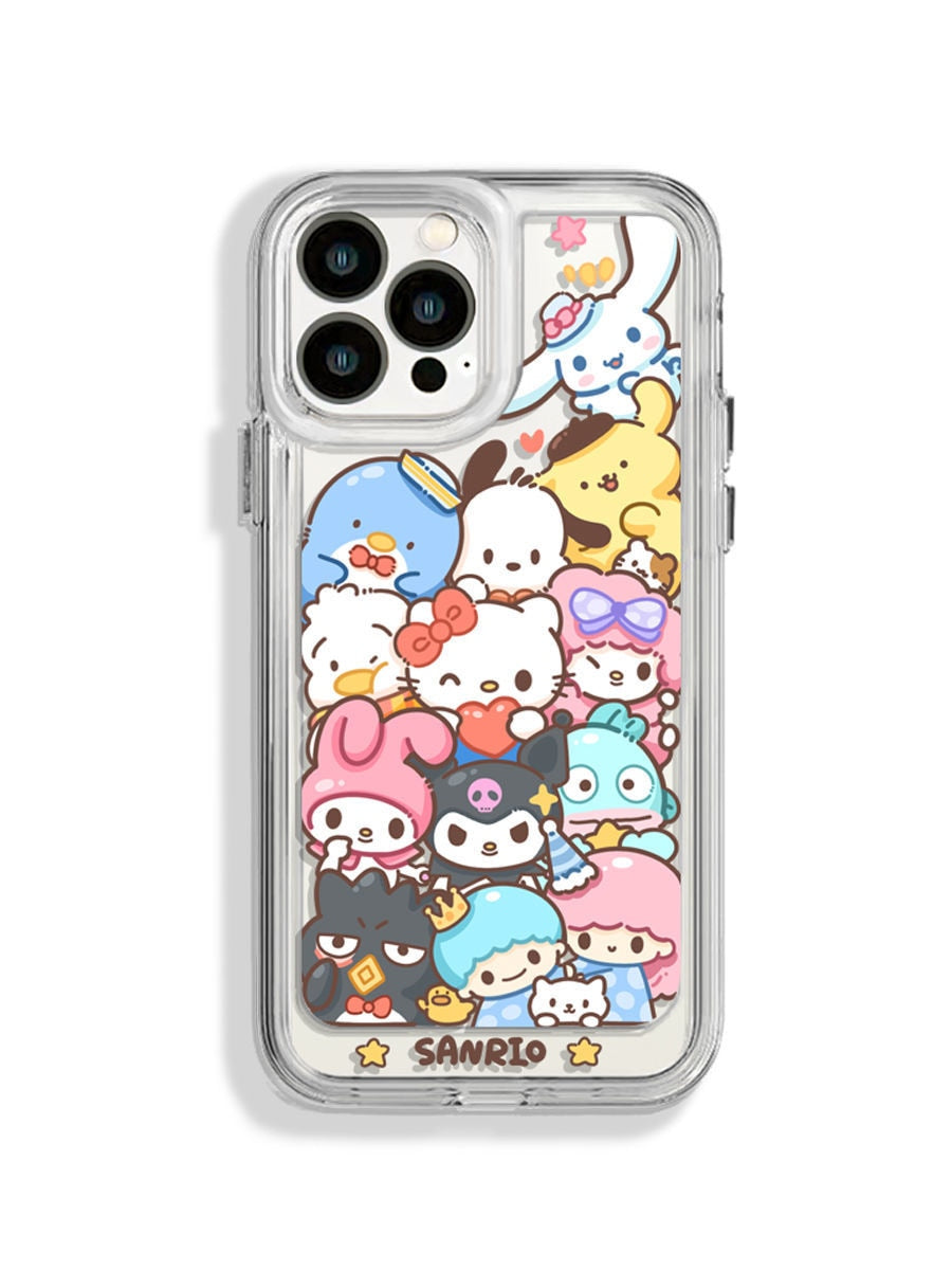 Full screen Sanrio family Hello Kitty Phone Cases For iPhone 14 13 12 11 Pro Max Mini XR XS MAX 8 X 7 SE 2020 14 Pro Back Cover