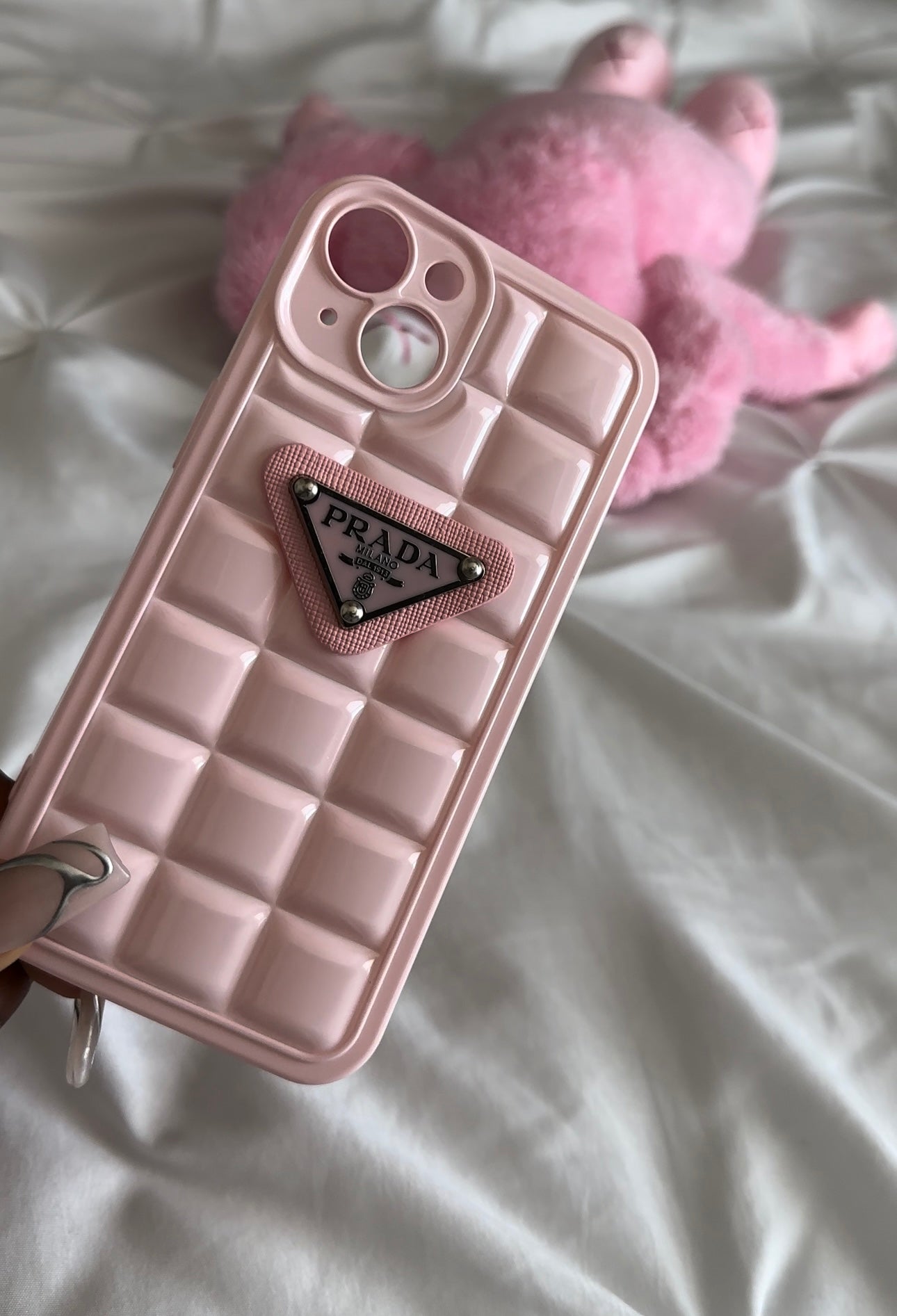 Pink prad iphone case