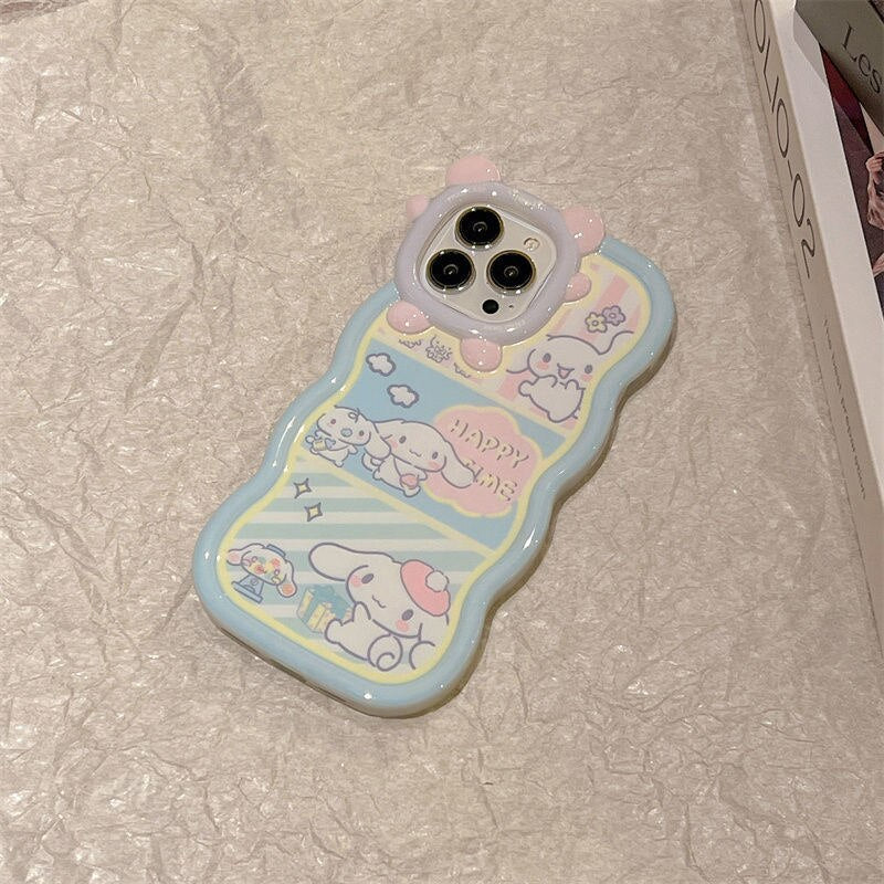 Kawaii Sanrio Cinnamoroll Pochacco Creative Lens Phone Case For Iphone 11 12 13 14 Pro Max X Xs Xr Y2k Girl Anti-drop Soft Cover