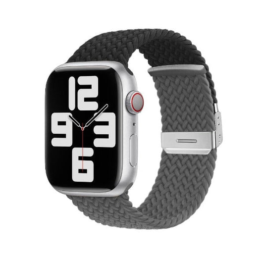 Adjustable Nylon Woven Colorblock Band For Apple Watch