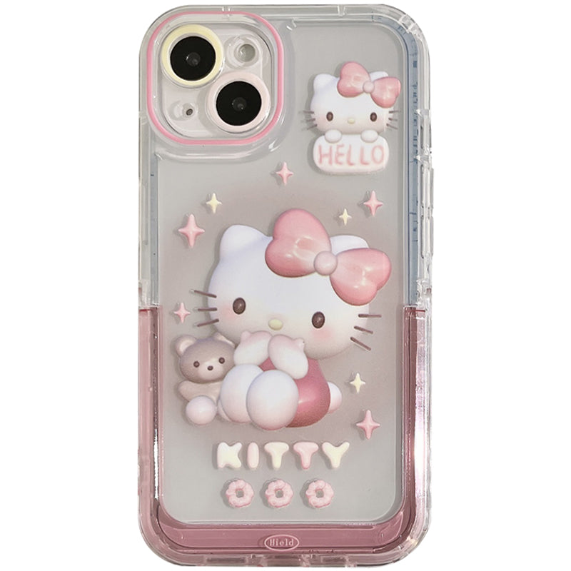 Girls' cartoon Melody KT cat for iPhone14Promax Apple 13 phone case iPhone11 net red chain 12Promax integrated stand 13Pro soft silicone protective case