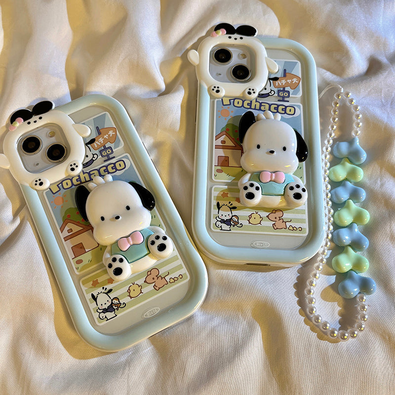 Applicable to iPhone13Promax mobile phone shell, rabbit, two-in-one, three-dimensional Pacha dog, Apple, 13 cute female iPhone, 11 Japanese Korean cartoon, 12 Pro network red chain, 12 fall protection sleeve