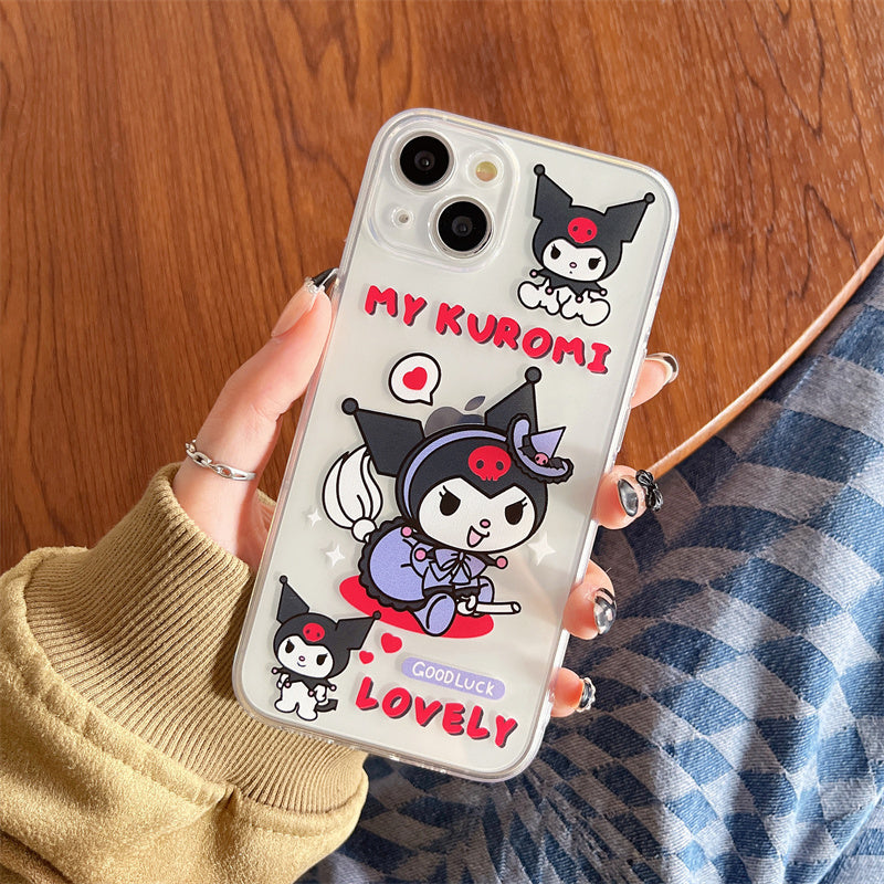 B4 Cartoon cute Sanrio Cinnamorollsuitable for Apple 14 mobile phone shell Coolomey 13 promax silicone soft XR/8 plus fall-proof shell female cassia iPhone 12/11 transparent