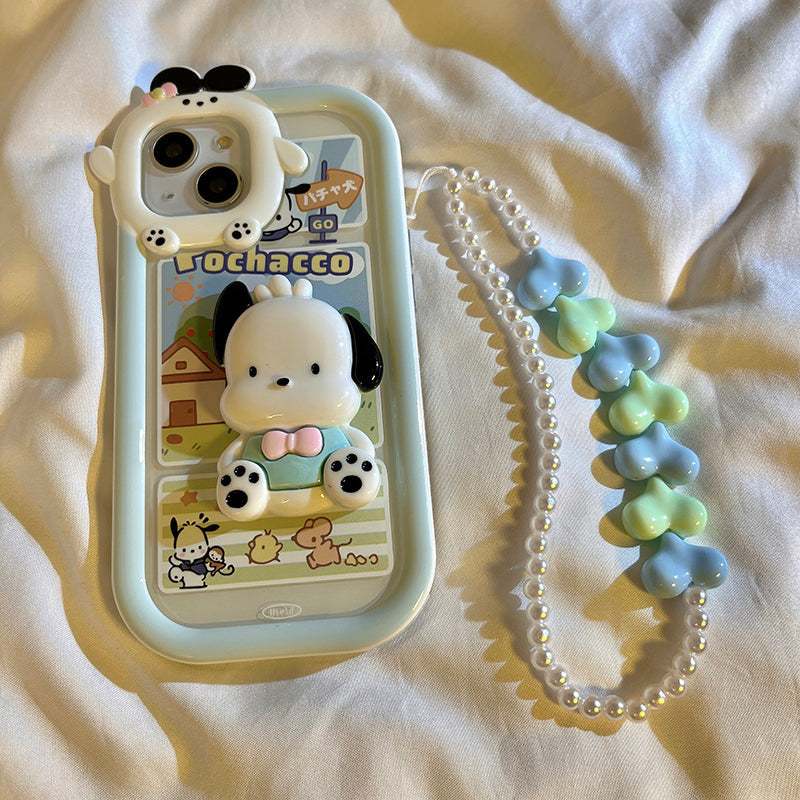 Applicable to iPhone13Promax mobile phone shell, rabbit, two-in-one, three-dimensional Pacha dog, Apple, 13 cute female iPhone, 11 Japanese Korean cartoon, 12 Pro network red chain, 12 fall protection sleeve