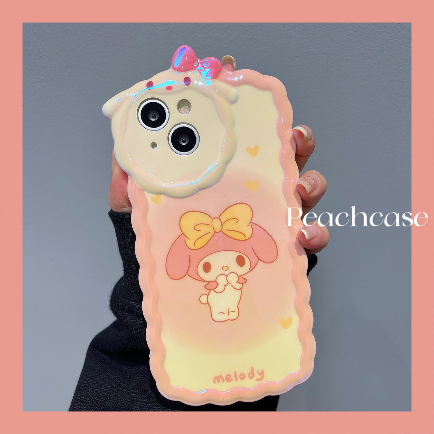 Apply Apple 13promax mobile phone case cute cartoon my melody iPhone13 Blu-ray laser 12pro Sanrio 11 girl ins Korea net red creative new ultra-thin all-inclusive anti-fall cover