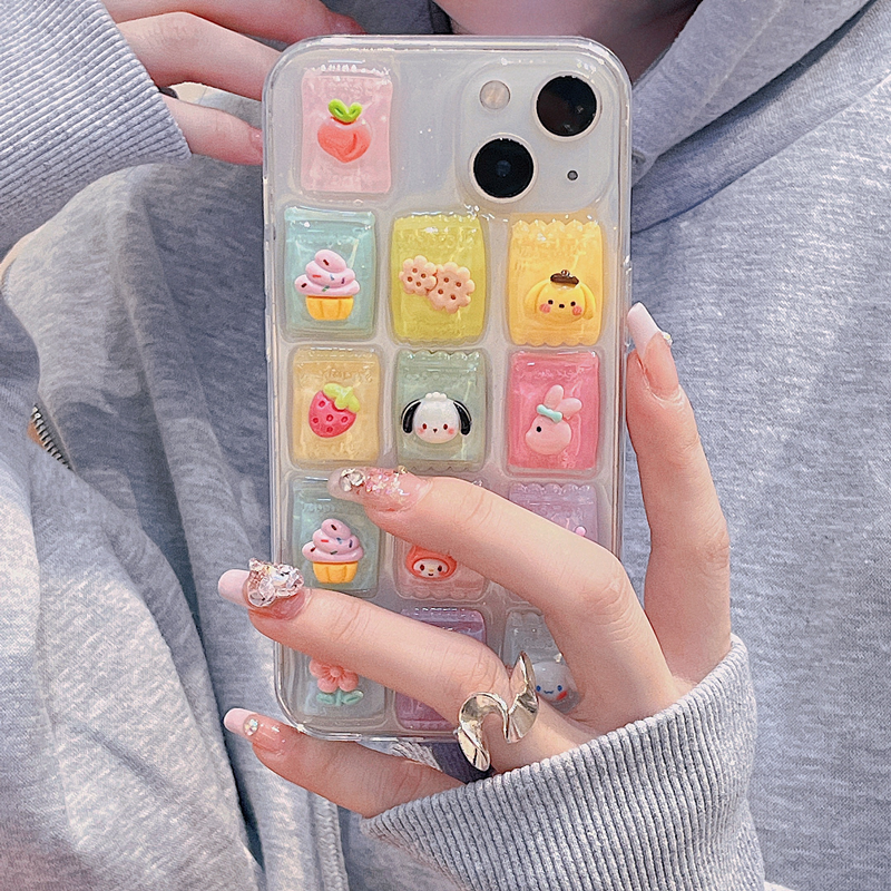 Three-dimensional Sanrio candy for Apple 13 cute phone case iPhone 14 12 11promax soft xr woman