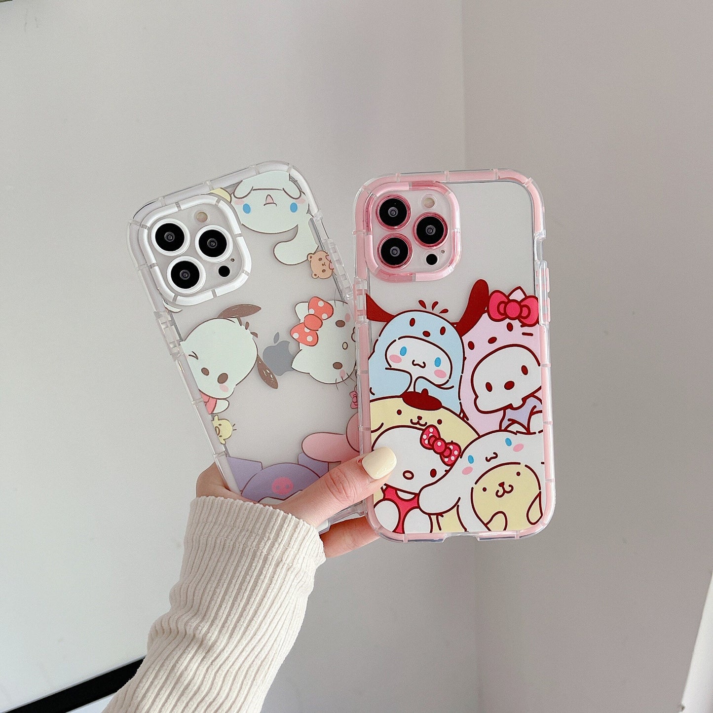 Sanrio Cinnamonroll Hello Kitty Soft Phone Cases For iPhone 13 12 11 Pro Max XR XS MAX 8 X 7 SE 2020 Lady Girl Anti-drop Cover