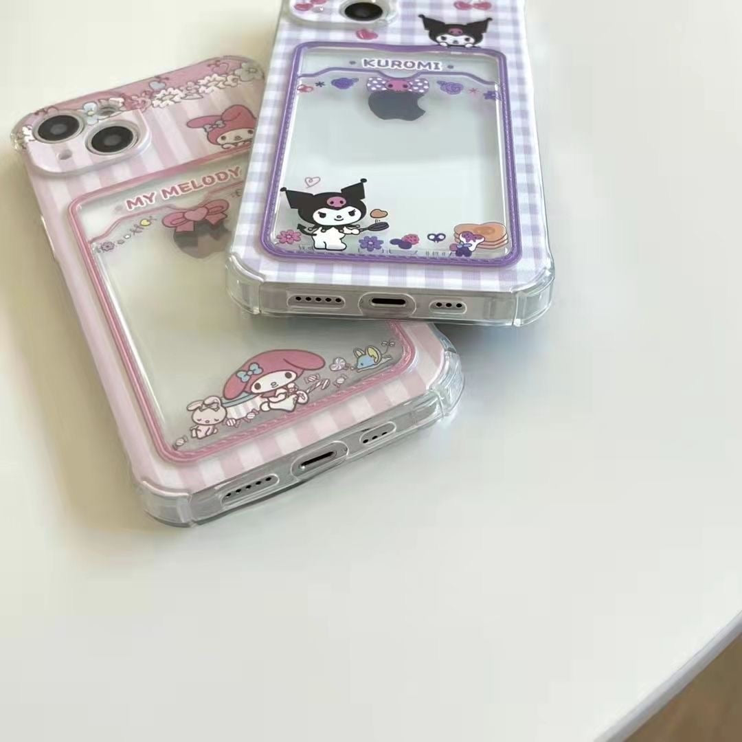 Sanrio Kuromi My Melody Phone Cases For iPhone 14 13 12 11 Pro Max XR XS MAX 8 X 7 SE 2020 Transparent Shockproof Silicone Case