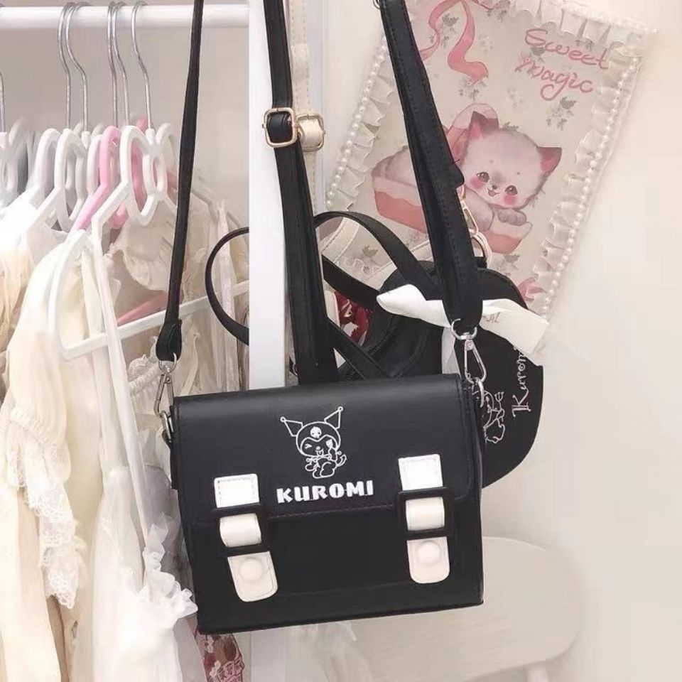 Sanrio jade guigou JK bag uniform bag minority female PU bag one shoulder portable messenger color Cambridge Bag Messenger Bag