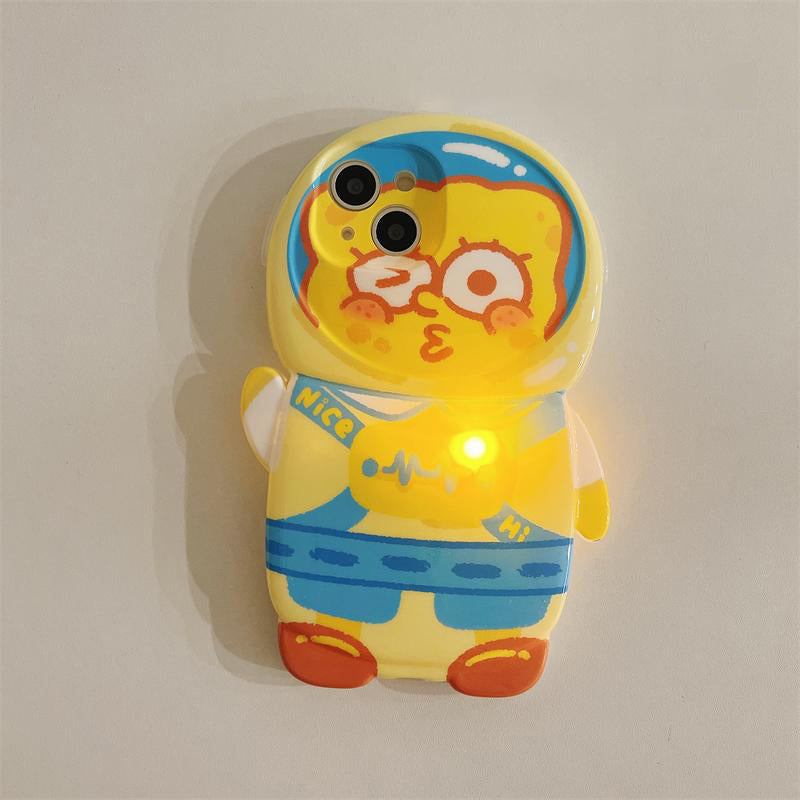 Illuminated cute 3D doll iphone case