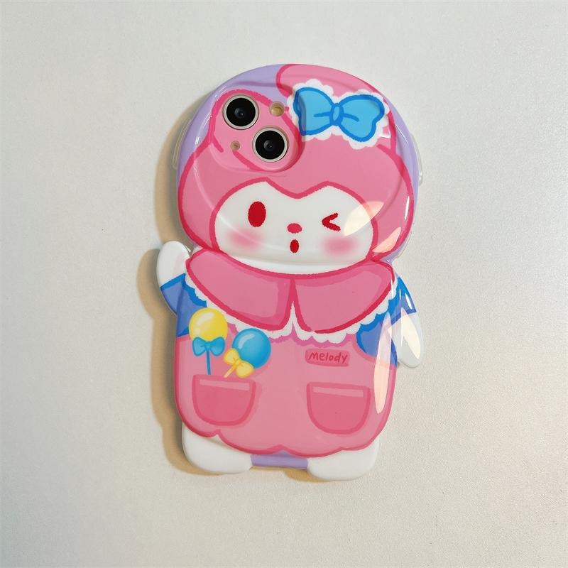 Illuminated cute 3D doll iphone case